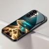 Beach pattern tempered glass phone case suitable for Samsung Galaxy S26 S25 S24 S23 S22 S20 FE/Ultra/Plus5G anti drop back cover