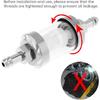 2PCS 5/16" 8mm Reble Motorcycle Fuel Filter, CNC Aluminum Alloy Silver