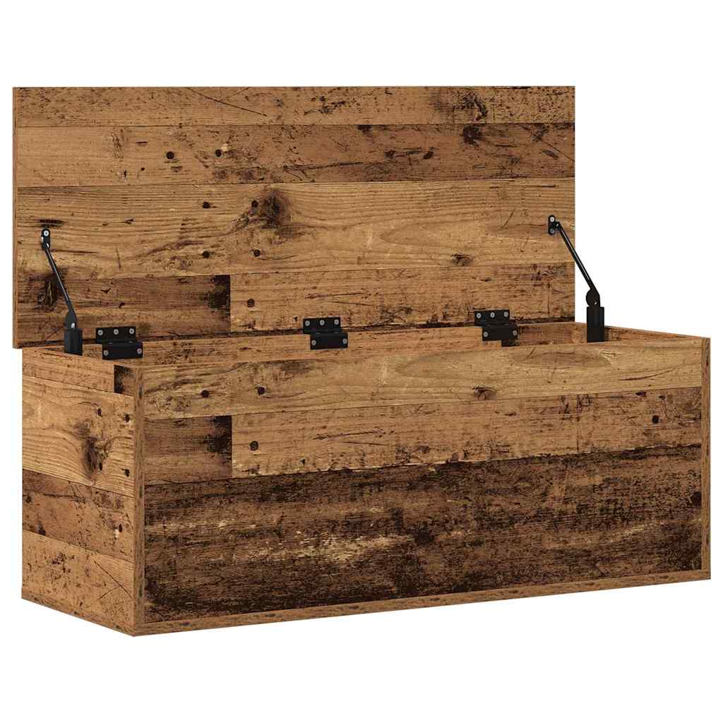 Storage Box Reclaimed Wood Look 90 x 35 x 35 cm Engineered Wood