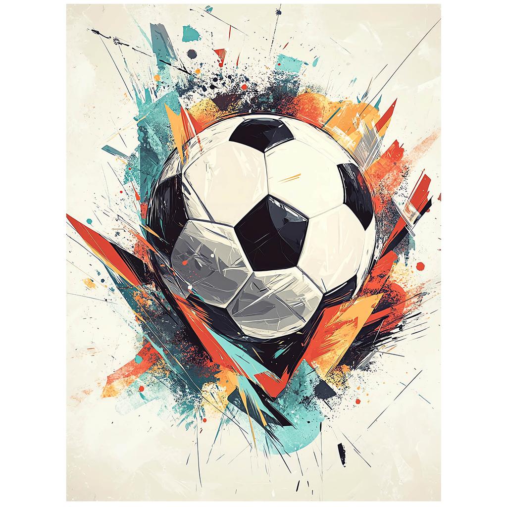 Plakat Piłkarska Energia Plakat Piłkarska Energia, 30X40 Cm, Bez Ramy, Płótno Premium Na Blejtramie