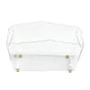 Decorative Acrylic Document Rack with Clear View Panels, Paper Holder for Magazines, Files, and Reading Materials