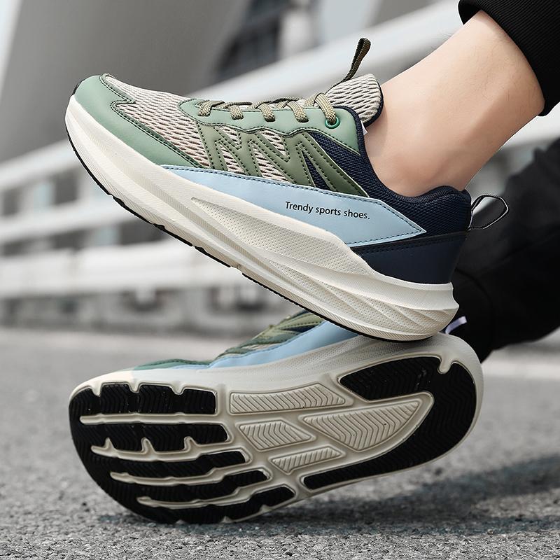 Spring And Autumn Wide Toe Men'S And Women'S Sports Shoes Lightweight Running Shoes Soft Soled Shock-Absorbing Casual Shoes