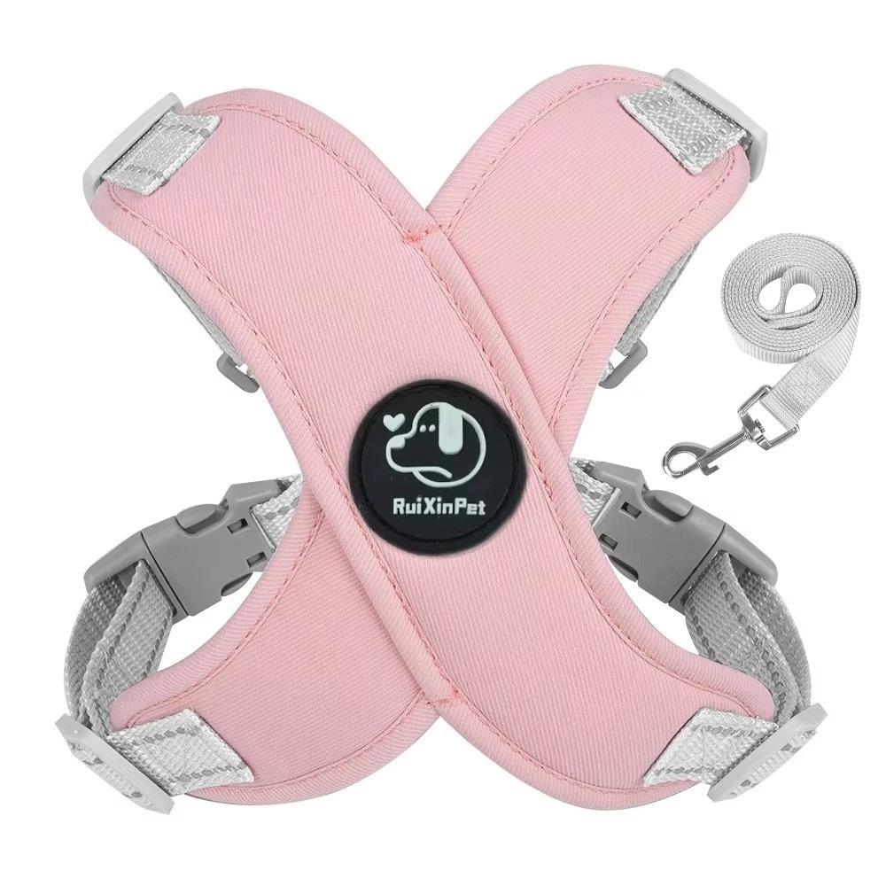 Adjustable Straps Dog Harness Leash Set Reflective Design Adjustable Dog Harness Pet Walking M