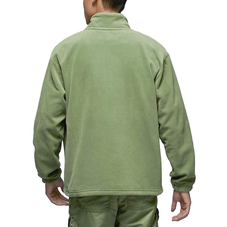 Jordan Solid Color Half-Zip Fleece Pullover Men Tops Green FD7864-340