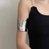 Irregular Shape Geometric Bracelet Metallic Finish Statement Bangle  Women Fashion Jewelry