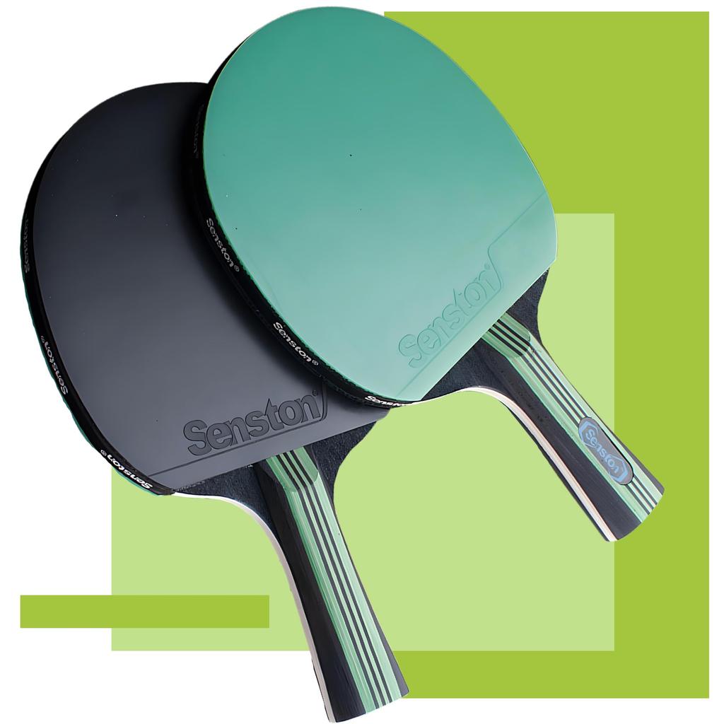 Senston Table Tennis Set: Includes 2 table tennis rackets, 1 portable bag, and 3 ping pong balls. Suitable for beginners, intermediate, and advanced p