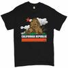 Lustiges Bären-Facepalm Kalifornien Staatsflagge T-Shirt 100% Baumwolle Rundhals Sommer Kurzarm Lässiges Herren-T-Shirt Größe S3XL