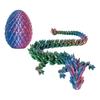 3D Printed Articulated Toy with Movable Joints and Colorful Egg