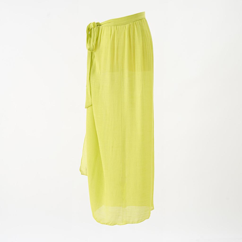 Summer Leopard Print Women's Chiffon Beach Skirt and Blouse Set