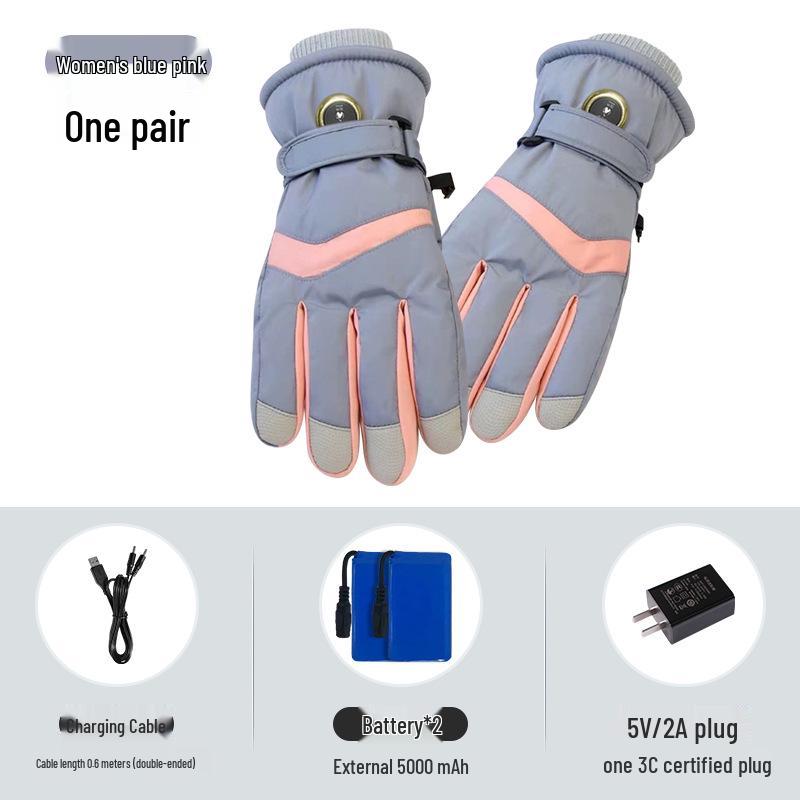 Rechargeable Heated Gloves for Men & Women - Ideal for Travel, Cold Weather, Motorcycling, and EV Riding