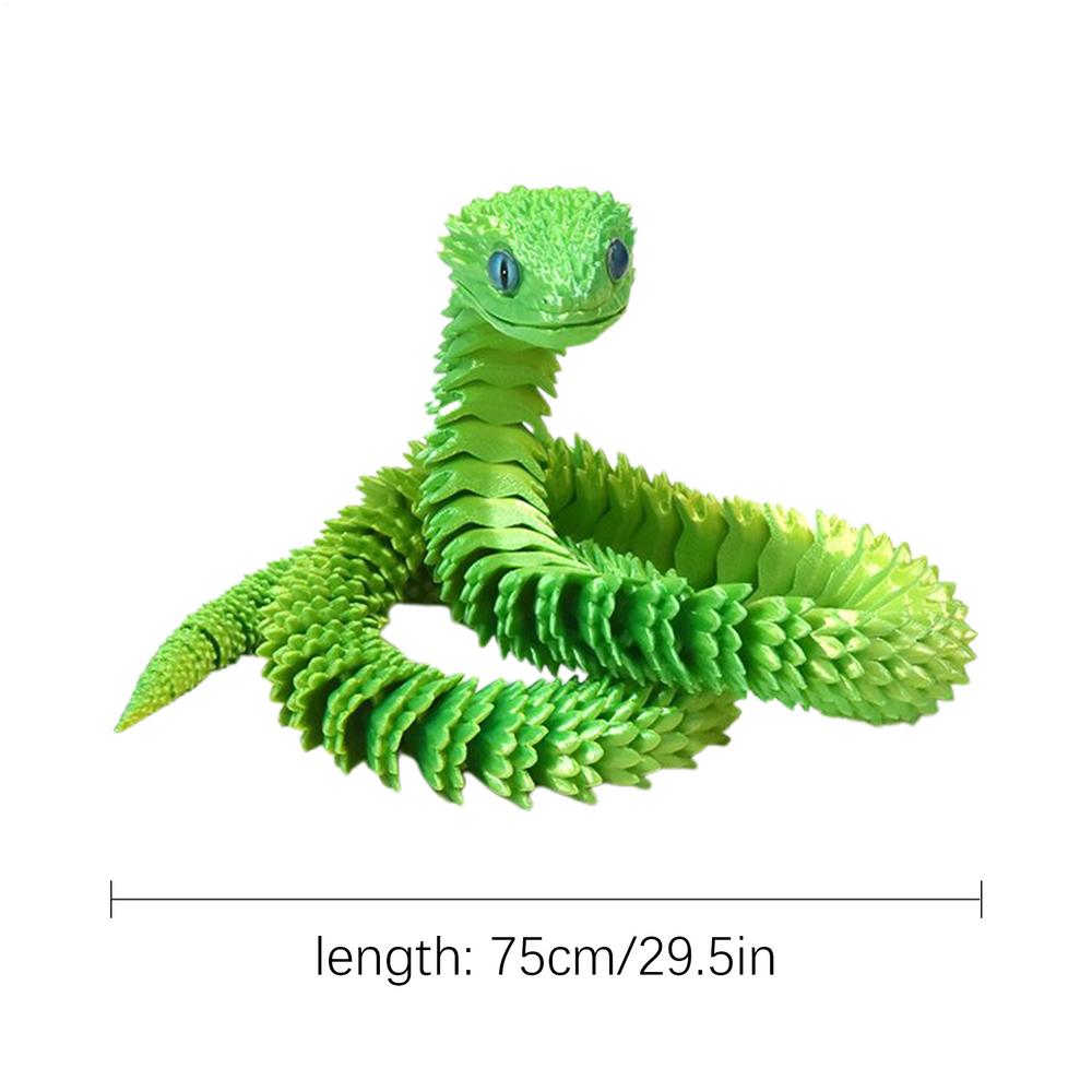 Articulated Snake Fidget Toys 2.5 Ft Realistic 3D Printed Snake Animal toys Ornament for Birthday Easter Basket Desk Decor Home