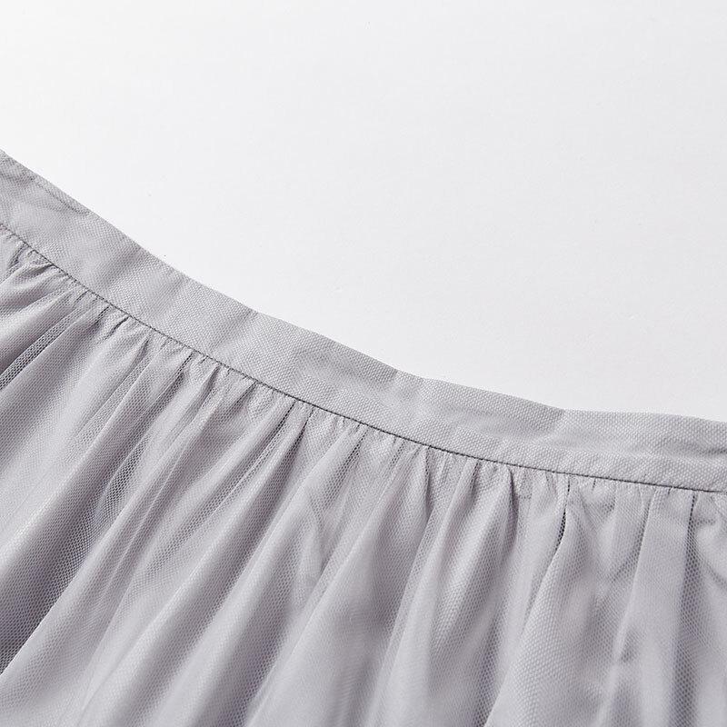 Eleganter A-Linien-Rock mit Netz und Falten