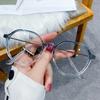 Fashionable Anti-blue Light Trend Round Frame Reading Glasses for Both Men and Women, Home Reading Glasses