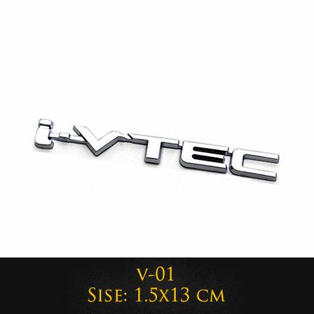3D Metal Ivtec Letter Emblem Badge Decal Car Styling For Honda Civic Logo Car Rear Tail Trunk Stickers Decals Auto Accessories akf256