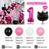 132pcs Black Cat Crown Foil Balloons Arch Kit Happy Birthday Party Decorations 32inch Digit Kids Girl Boy 1-9 Years Old Supplies