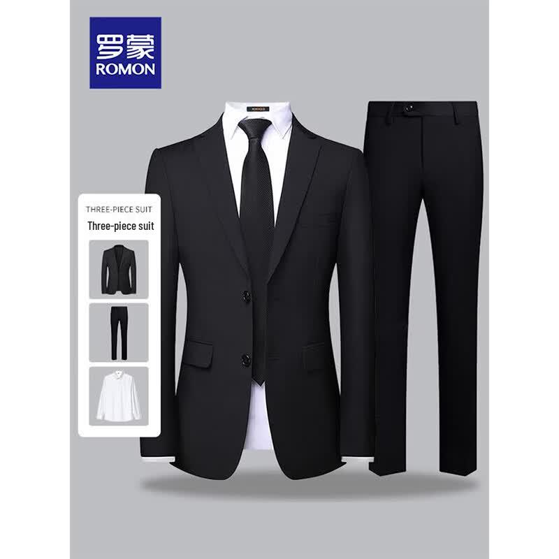 ROMON Men's Slim Fit Suit Set