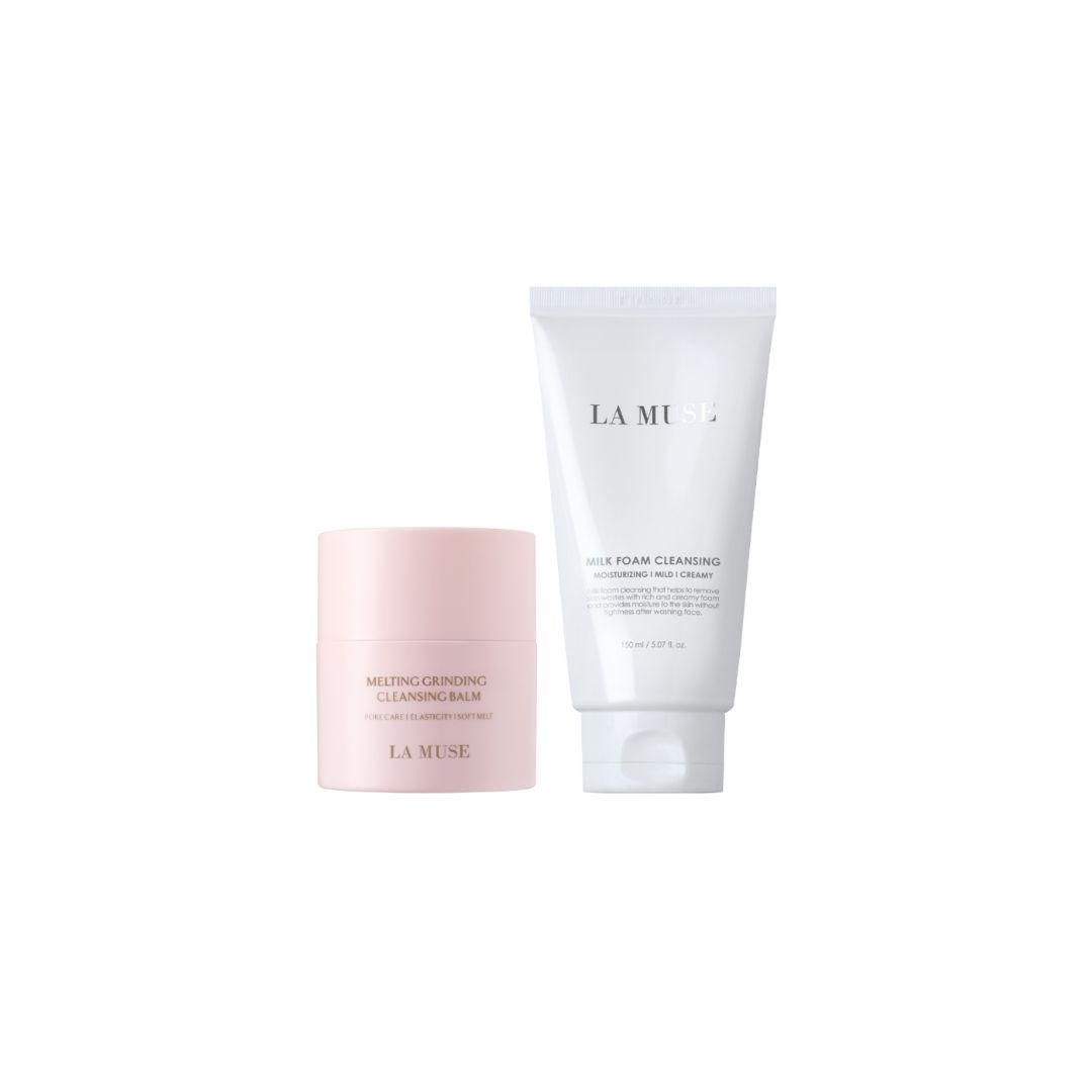 LA MUSE Melting Grinding Cleansing Balm + Milk Foam Set