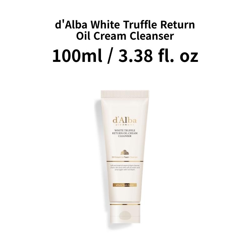 d'Alba White Truffle Return Oil Cream Cleanser (100ml, 160ml / 3.38 Fl. Oz, 5.41 Fl. Oz)