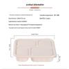 Biodegradable Corn Starch 4-Compartment Disposable Lunch Boxes with Lids