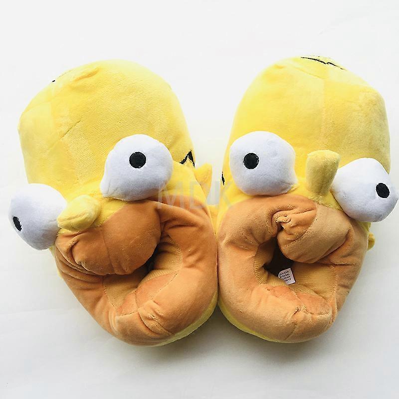Cartoon Men Women Winter Home Slippers Simpson Shoes Non-slip Soft Winter Warm House Slippers Indoor Bedroom Cute Lovers Couples