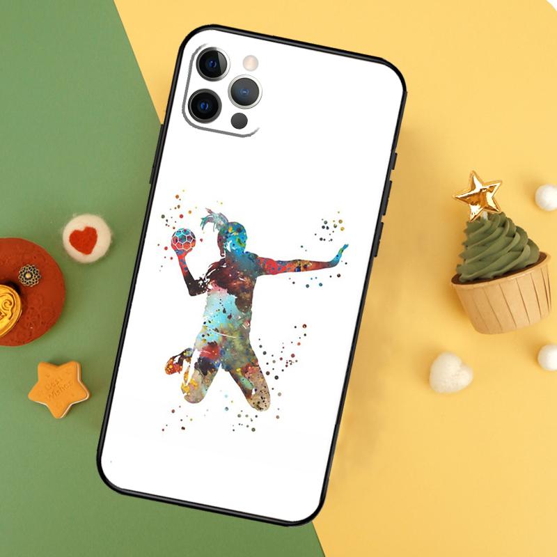 Stylish Playing Handball Phone Case For iPhone 17 16 14 13 12 11 15 Pro Max 12 13 Mini 16E 17 Air Shockproof Cover