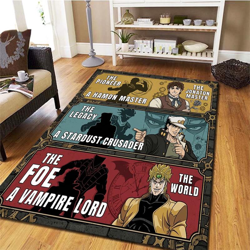 Jojos Bizarre Adventure Carpet Rug For Living Room Bedroom Home Sofa Decoration Kids Play Nonslip Floor Mat