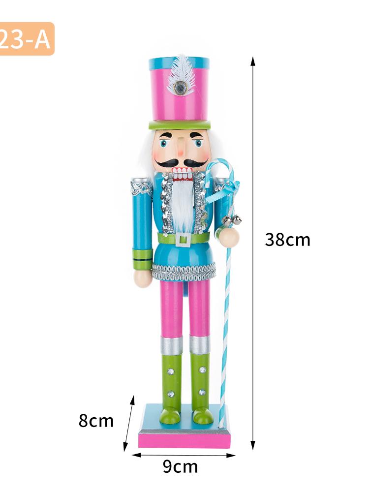 Colorful Candy Style Wooden Nutcracker Ornament