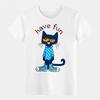 T-shirt casual girocollo "Have Fun" di Pete il Gatto per Bambini e Bambine