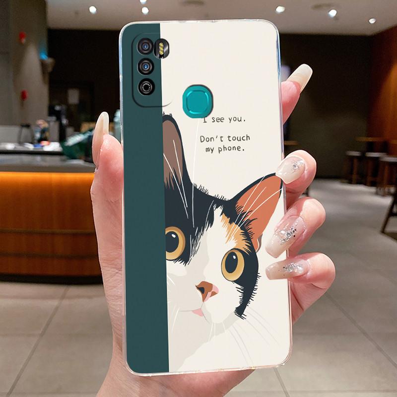 Pour Infinix Hot 9 Play Coque Arrière X680 X680B X680C Esthétique Mignon Cool Garçons Filles Coque de Téléphone Silicone Souple Coque Transparente