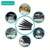 Anti Static Stainless SteelTweezers Repair Tools for Electronics Repair Soldering Craft Black 6pcs Precision Long Tweezers Set