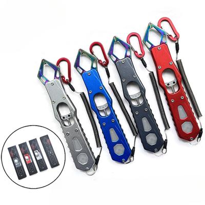 Fischkontrollklemme aus Aluminiumlegierung, leuchtende Fischkontrollklemme, multifunktionaler Luya-Klemmenlift, Angelausrüstung für den Außenbereich, Klemmkopf aus Edelstahl