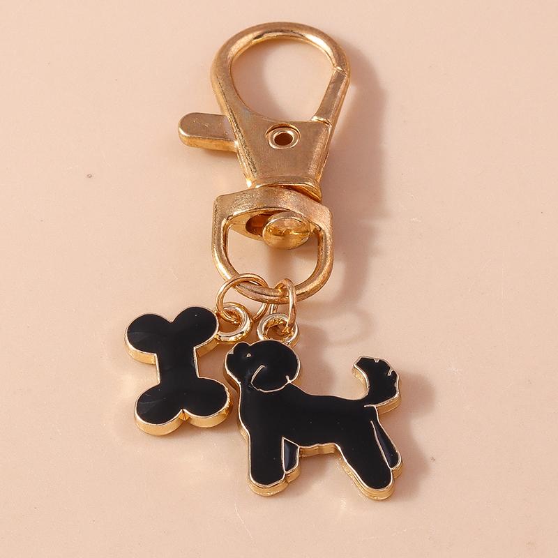 Cute Enamel Puppy Dog Cat Paw Keychain Footprint Keyring Pendants for Car Key Holder Handbag Decor DIY Pet Jewelry Gifts
