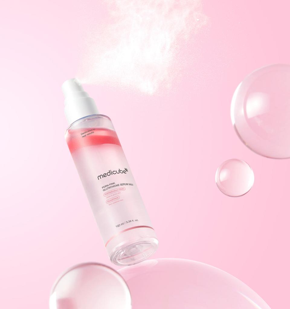 Medicube PDRN Pink Glutathione Serum Mist Korean Glow Skincare Hydrating Facial Spray