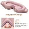 3D Contoured Sleep Mask - Soft Light Blocking Eye Cover with Adjustable Strap for Napping, Travel, Night Shift, Yoga Meditation