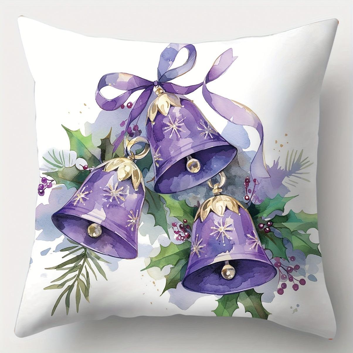 

Рождественское украшение наволочка подарок Фиолетовый Санта-Клаус Снеговик наволочка гостиная диван подушка люкс комната украшение дома 40x40cm