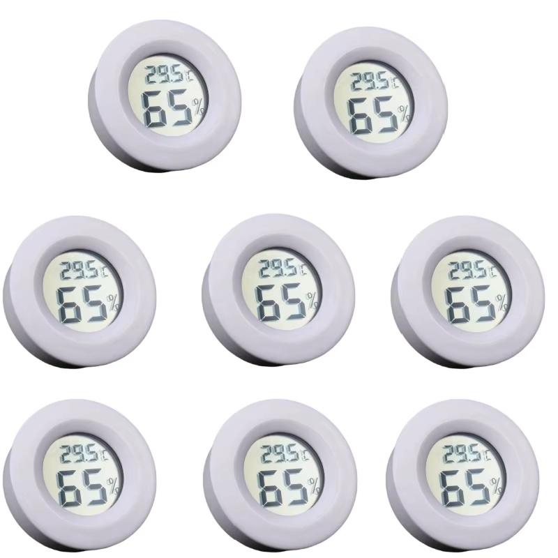 1~10pcs Mini Hygrometer Thermometer Fahrenheit or Celsius Meter Digital LCD Monitor Indoor Room Round Humidity Temperature Gauge 4