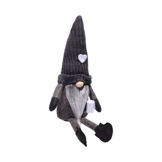 Year Round Decorative Figurines Christmas Gnome Plush Decoration with Long Legs, Faceless Handmade Fabric Cozy Winter Home Decor Doll