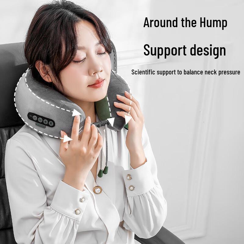 Portable U-shaped Neck Massage Travel Pillow