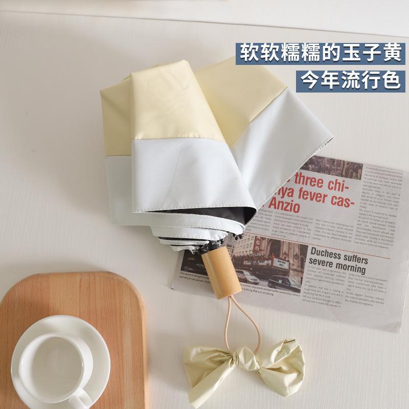 Umbrella 8 bone folding sunshade UV three-fold vinyl advertising gift windshield sun umbrella customization