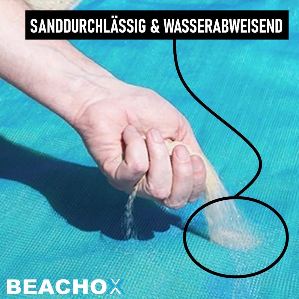 BEACHOX Sandfreie Strandmatte Stranddecke Picknickdecke Strandtuch Campingmatte