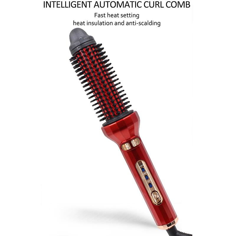 Fast Heating Ionic Spiral Curling Iron Auto Hair Curlers Rechargeable Styling Tool Hair Styler Brush