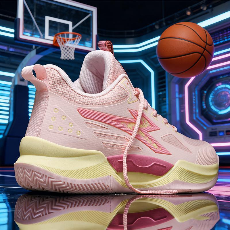 

New Basketball Shoes Cushioning Rebound Youth Trend Sports Shoes Non-Slip And Wear-Resistant Professional Practical Basketball Shoes 38 розовый