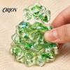 Soft Tree Squeeze Toys Christmas Stress Relief Toy, Slow Rebound Xmas Handheld Decompression Tools Clear Sensory Fidget Toy with Glitter for