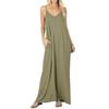 Elegant Women V-neck Long Beachwear Spaghetti Strap Cocktail Maxi Sundress