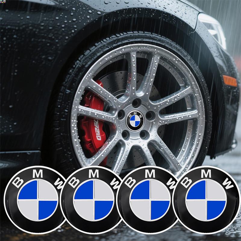 kfwhl7 4pcs 56mm Car wheel hub cover badge sticker For BMW M 50th E39 E46 E90 E36 E60 E34 E30 F30 X5 X6 71 E92 E93 E87 E83 F31 F22 F34