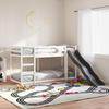 VidaXL Bunk Bed with Slide/ladder White 90x190 Cm Solid Pine, Loft Bed, Bunk Bed for Children, Bed 3284246