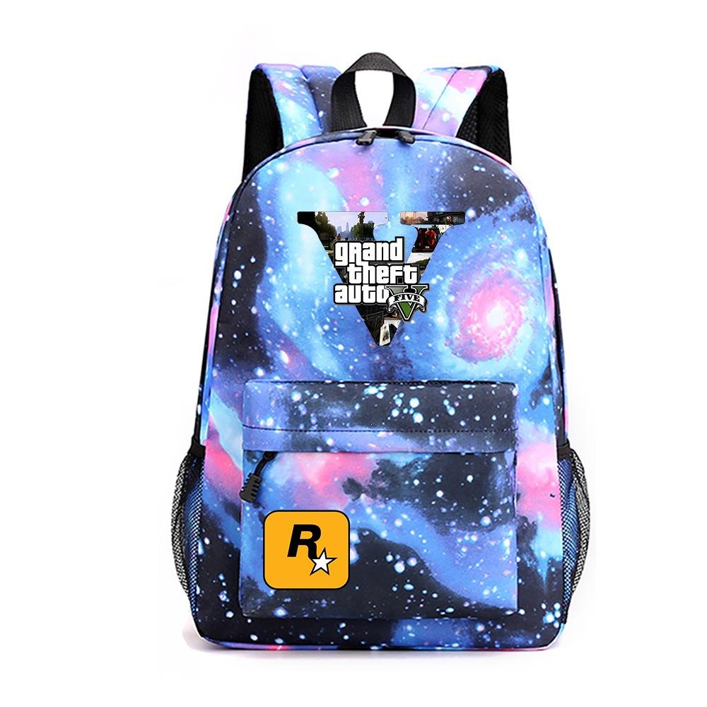 Anime Game Merchandise Grand Theft Auto Schooltas Oxford Stof Rugzak Student Rugzak