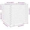 VidaXL Planter White 70x70x72.5 Cm Solid Pine Wood, Outdoor Planter, Flower Box, Tomato Planter, Planter of 3282585