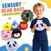 Sensorisches Sitzsack Tiergesicht Set für Kinder Pädagogische Motorikentwicklung Indoor Outdoor Wurfspiel Spielzeug