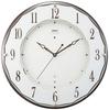 Seiko Clock Wall Dark Diameter 320 x 45 Radio SEIKO EMBLEM HS524B Clock, Brown, mm, Controlled, Analog,
